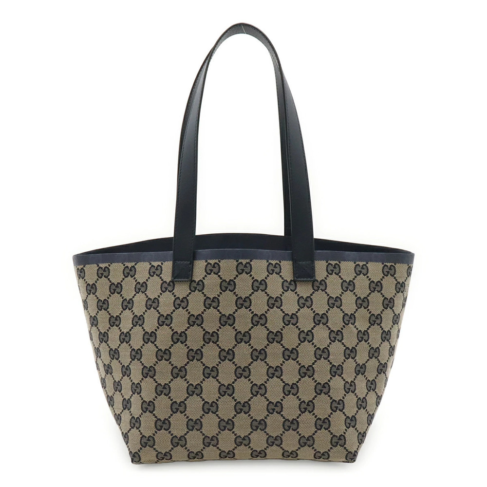 Gucci Tortissima GG Canvas Tote Bag Shoulder Navy Blue Pouch